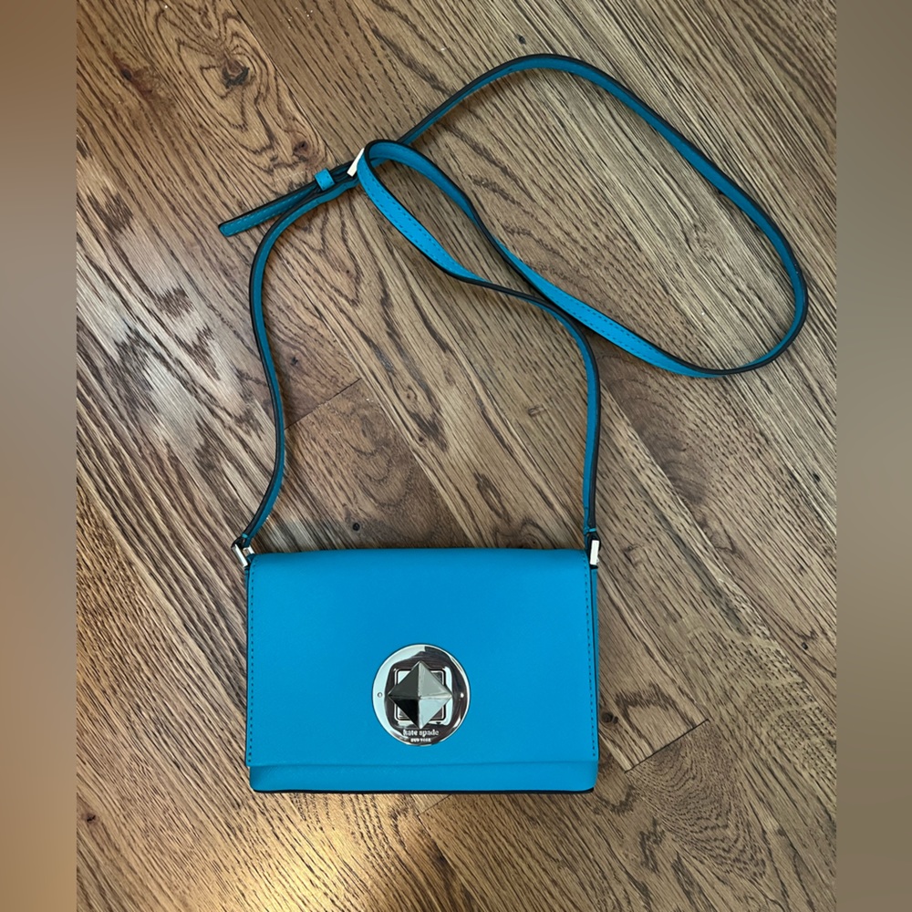 Kate Spade small crossbody purse, teal